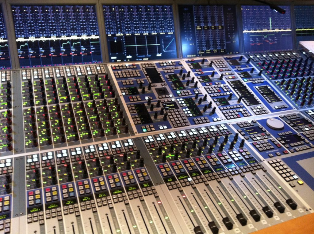 Mesa de control de producción audiovisual